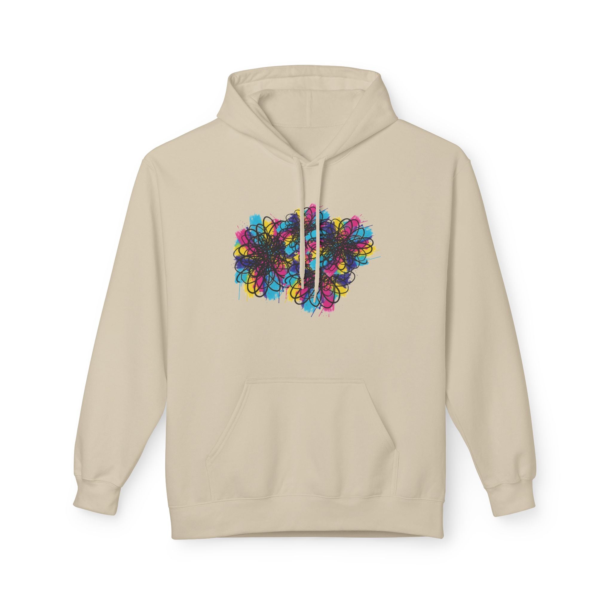 Smoke Cloud Art Hoodie — Abstract Colorful Vapor Graphic Pullover