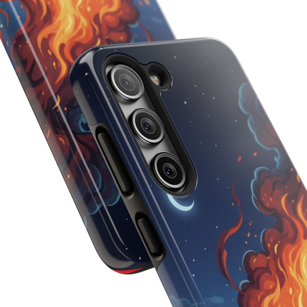 Bonfire Night Phone Case — Campfire Illustration Tough Phone Case