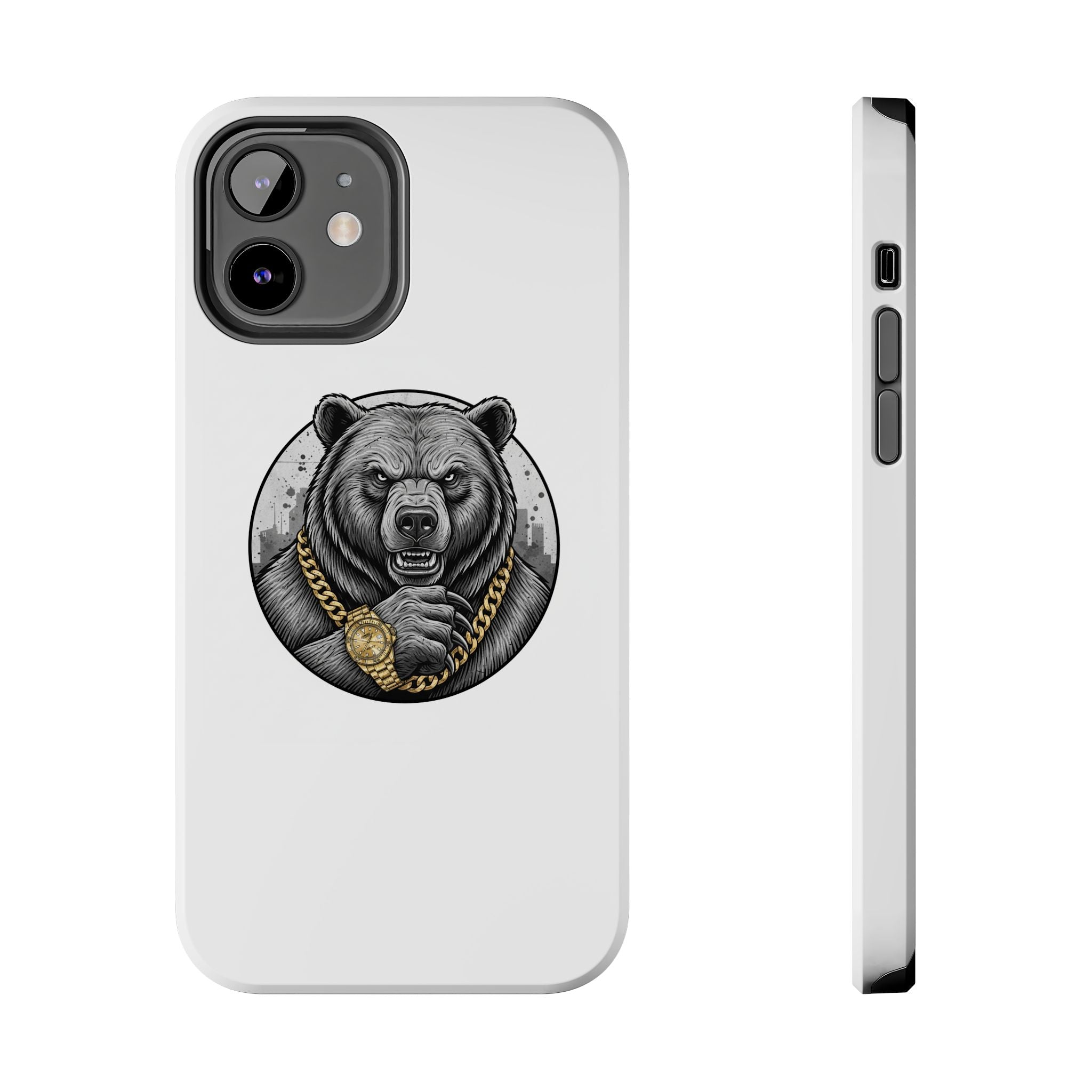 Bear With Gold Chain Phone Case — Tough Protective iPhone Cover