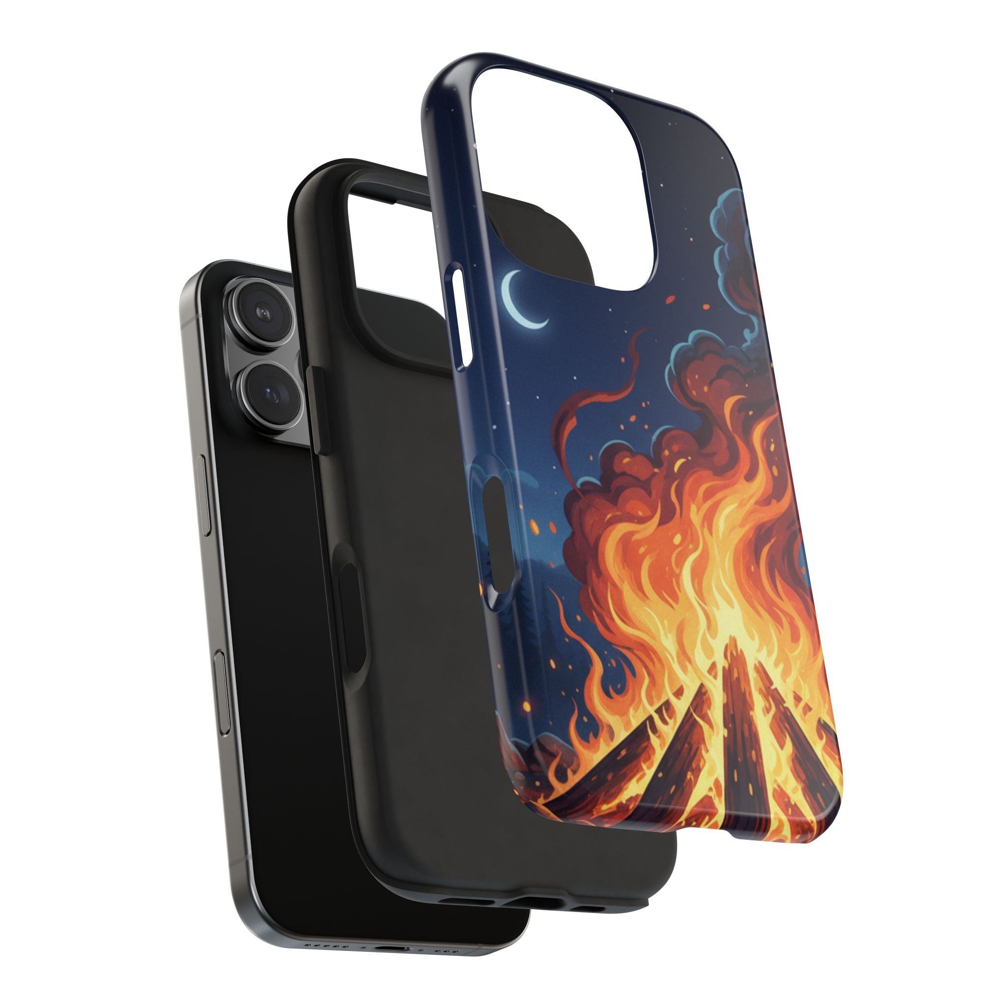 Bonfire Night Phone Case — Campfire Illustration Tough Phone Case