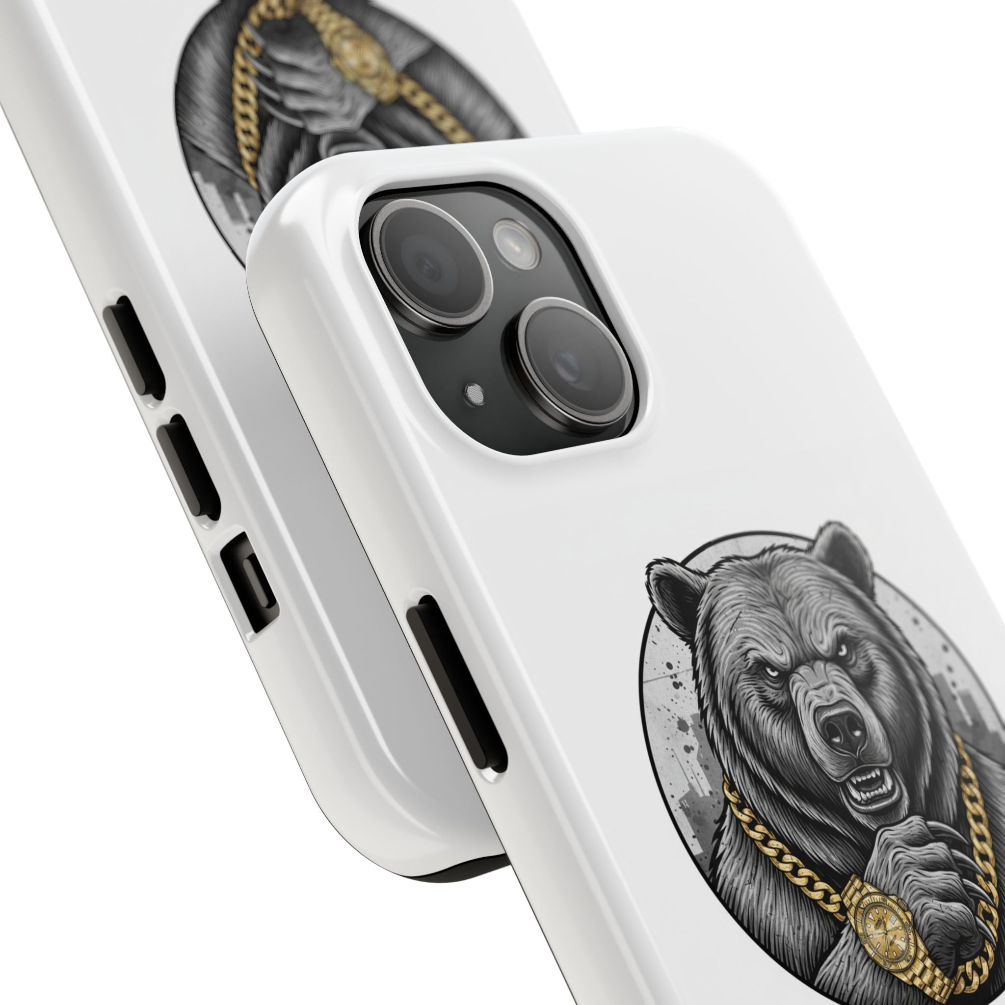 Bear With Gold Chain Phone Case — Tough Protective iPhone Cover