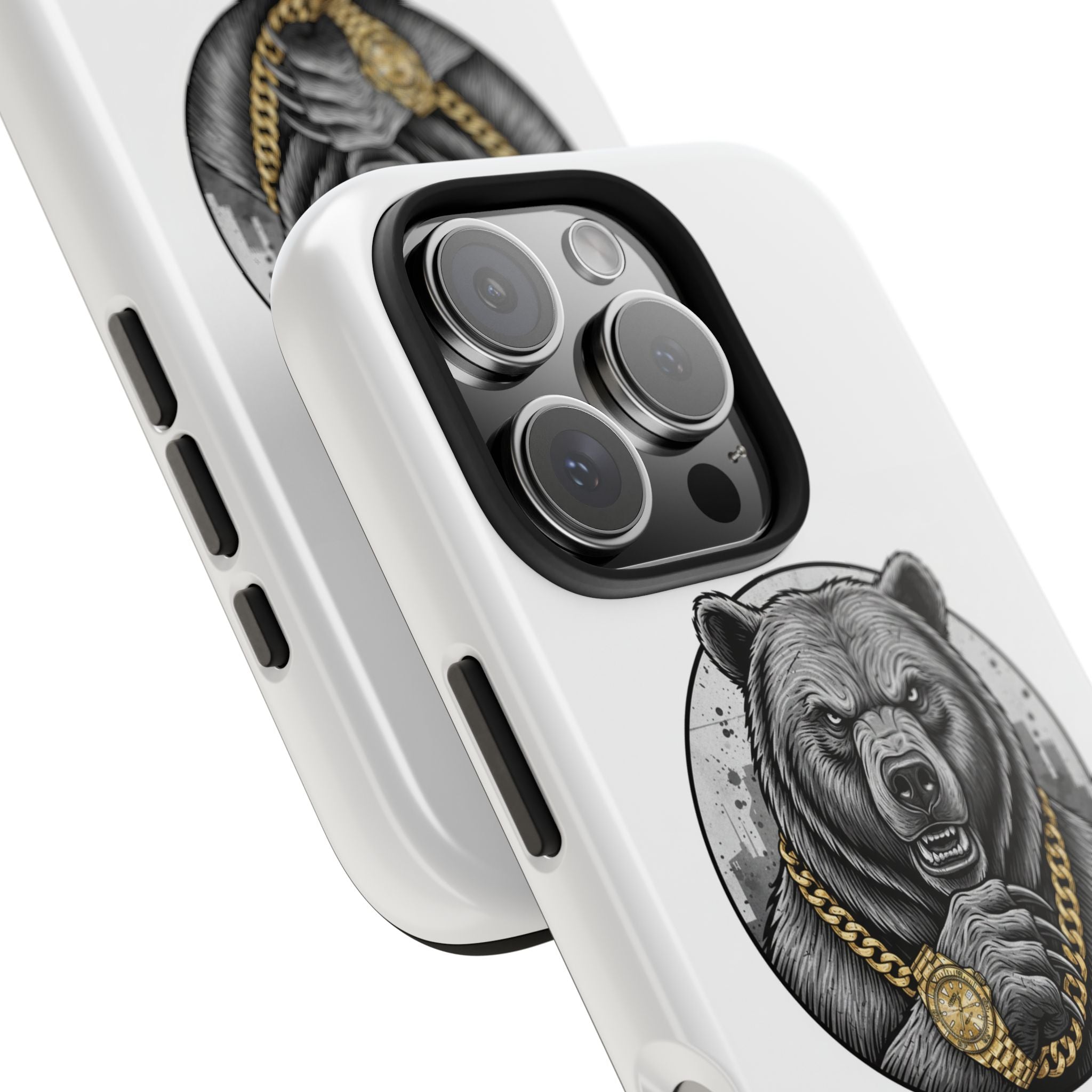 Bear With Gold Chain Phone Case — Tough Protective iPhone Cover