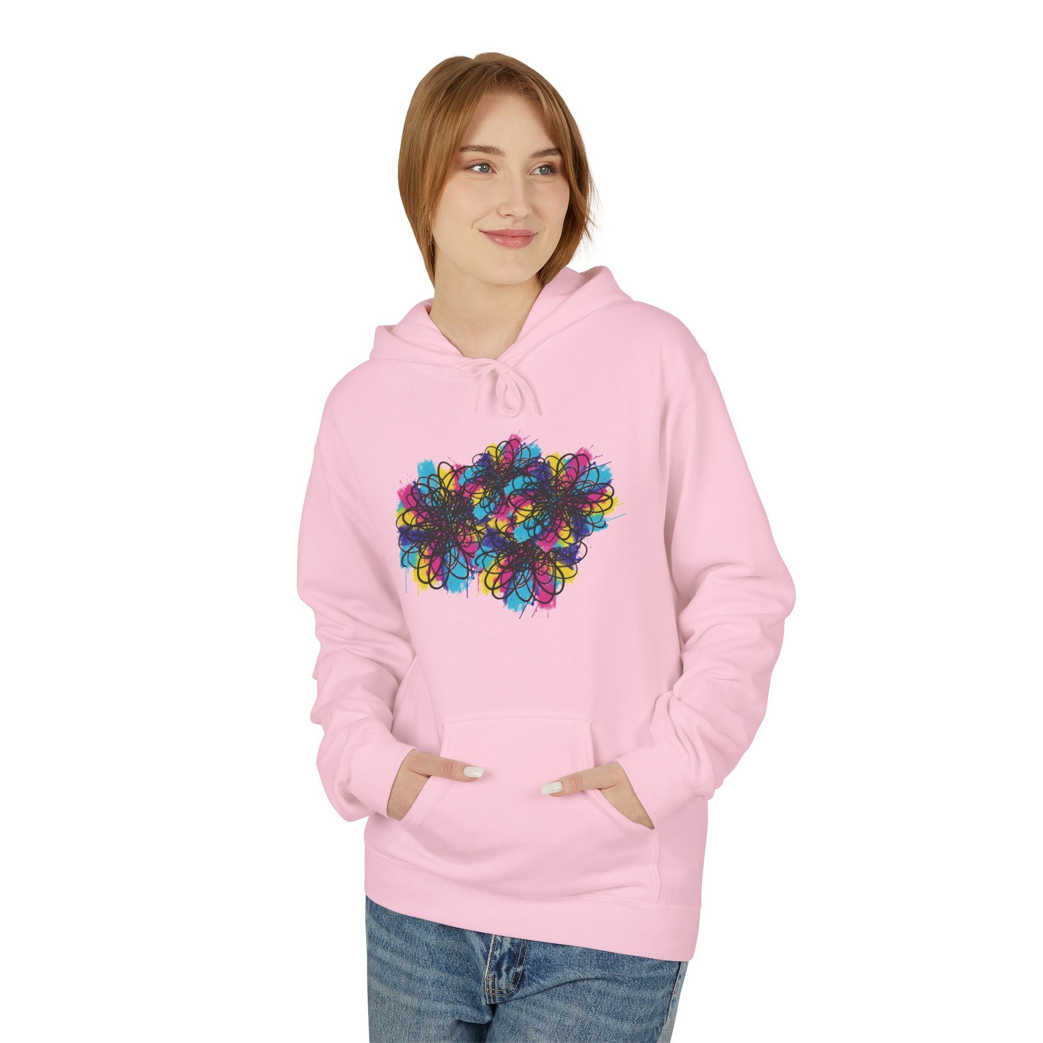 Smoke Cloud Art Hoodie — Abstract Colorful Vapor Graphic Pullover