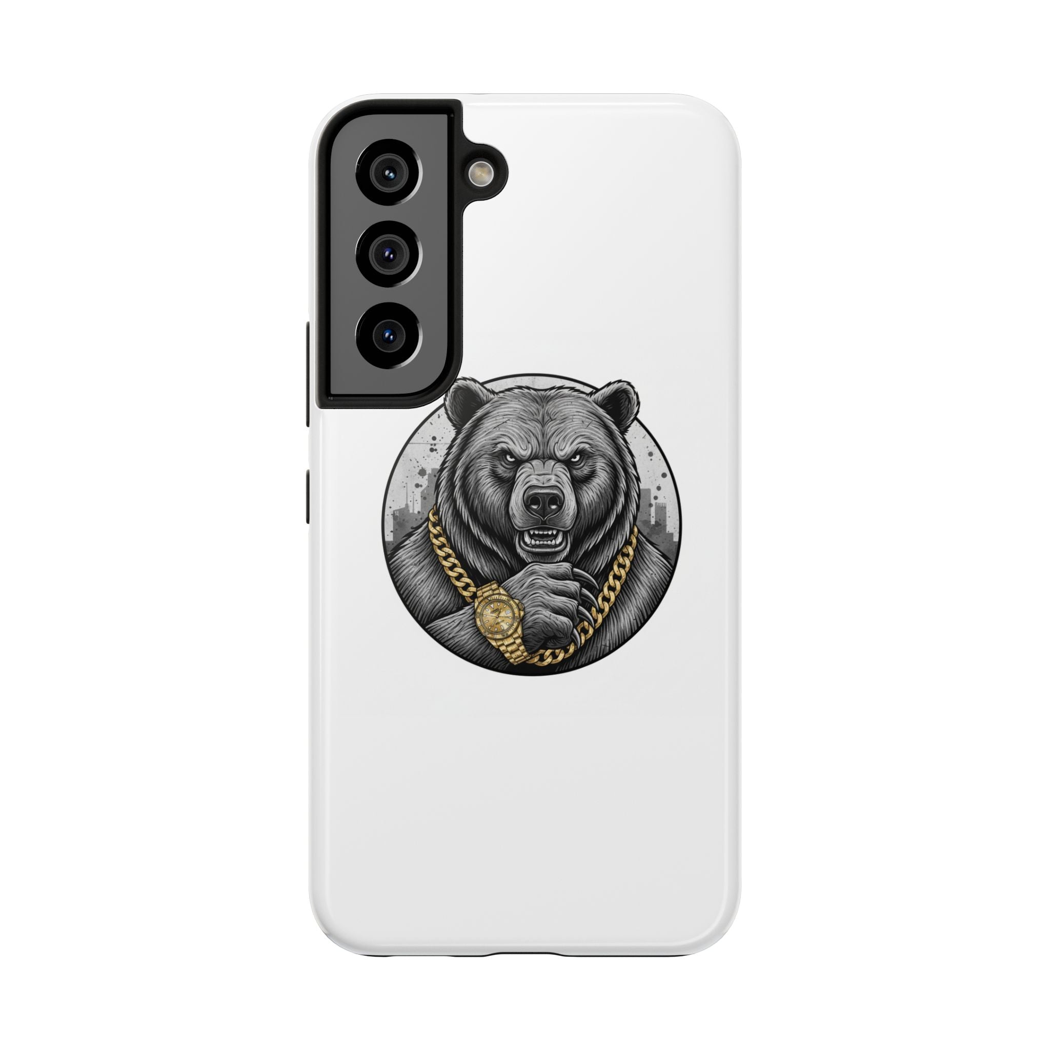 Bear With Gold Chain Phone Case — Tough Protective iPhone Cover