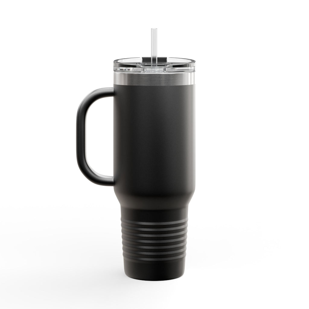 40oz Insulated Travel Mug — Gold Chain Grizzly Bear Design