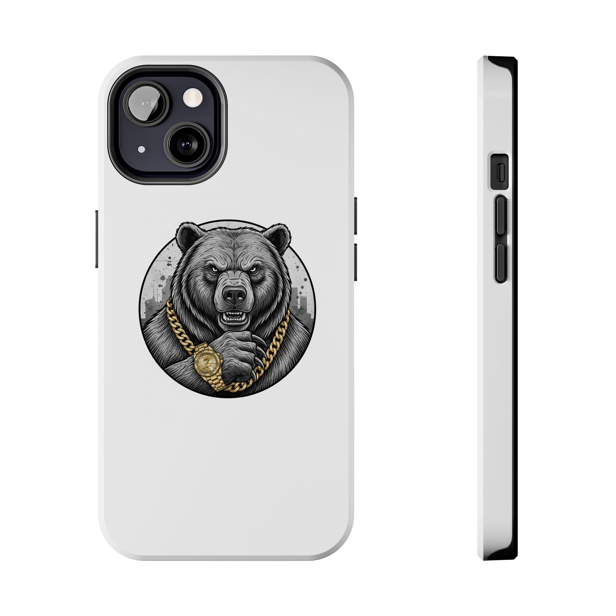 Bear With Gold Chain Phone Case — Tough Protective iPhone Cover