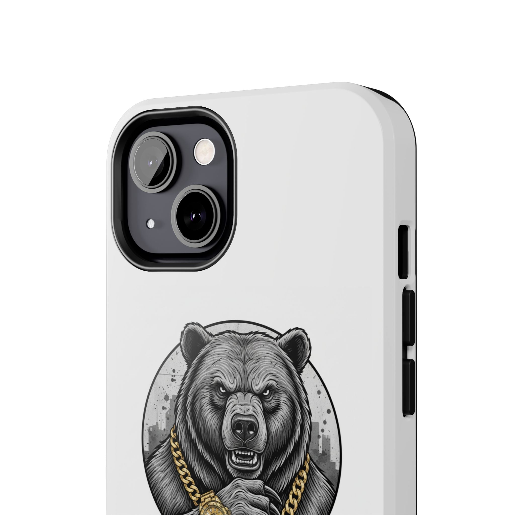 Bear With Gold Chain Phone Case — Tough Protective iPhone Cover