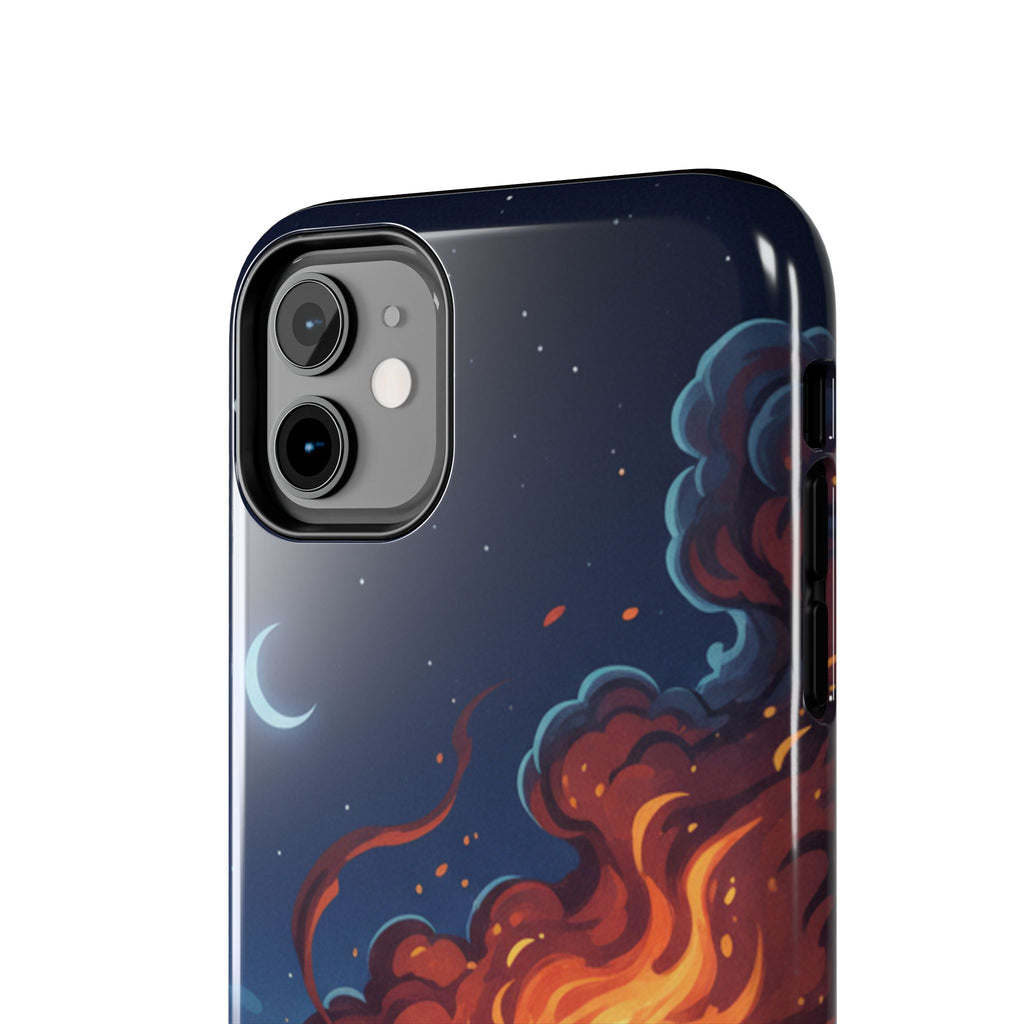 Bonfire Night Phone Case — Campfire Illustration Tough Phone Case