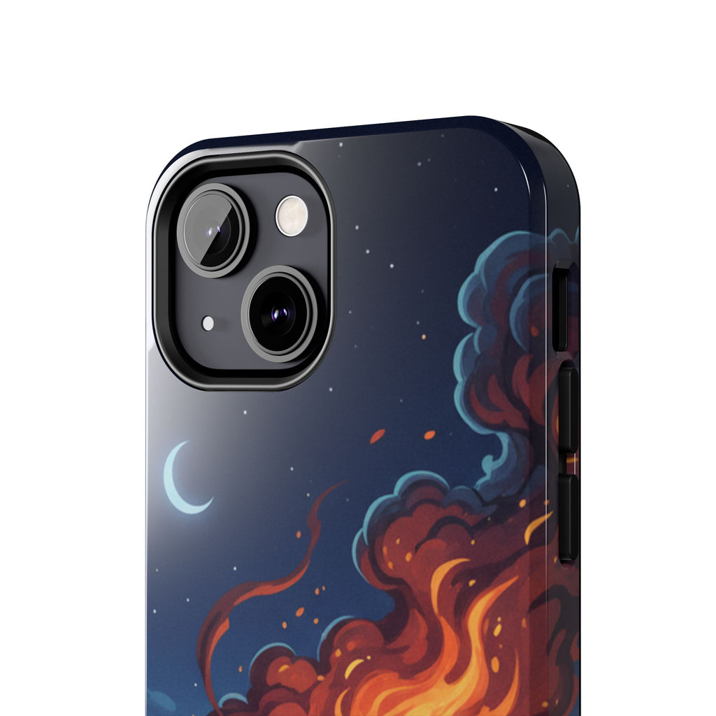 Bonfire Night Phone Case — Campfire Illustration Tough Phone Case