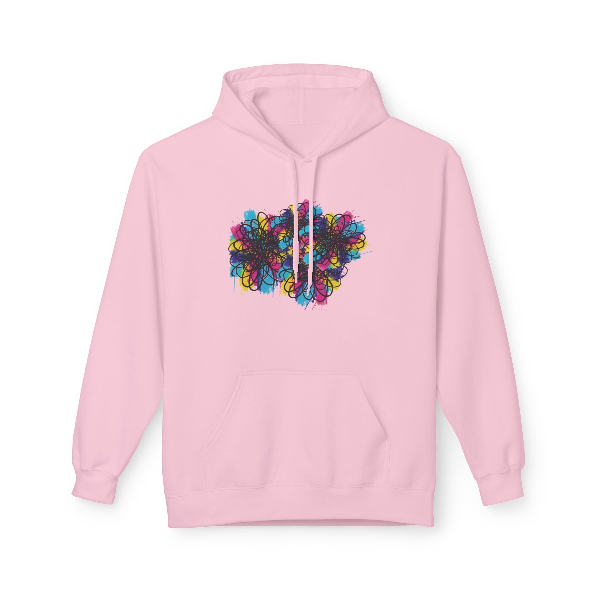 Smoke Cloud Art Hoodie — Abstract Colorful Vapor Graphic Pullover