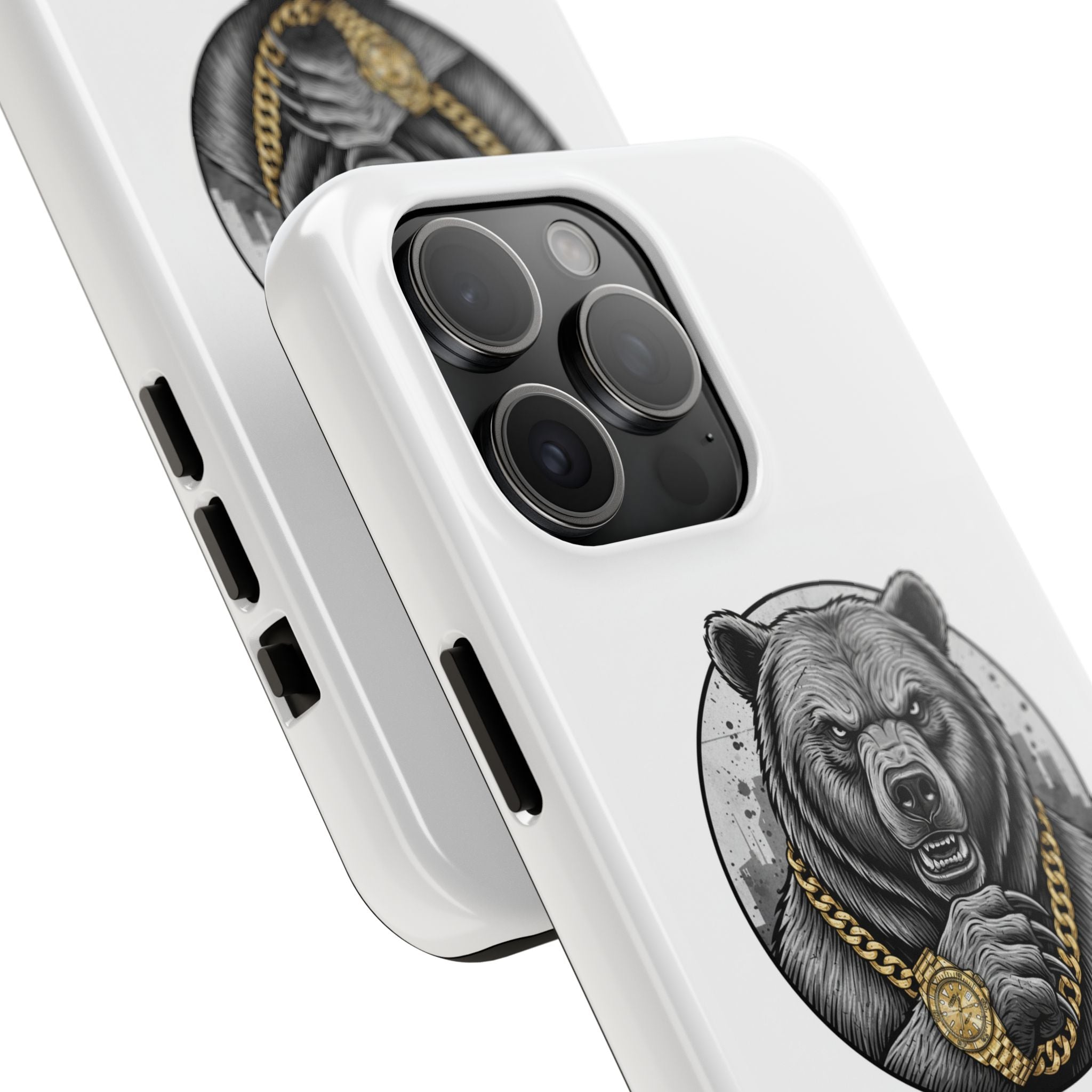 Bear With Gold Chain Phone Case — Tough Protective iPhone Cover