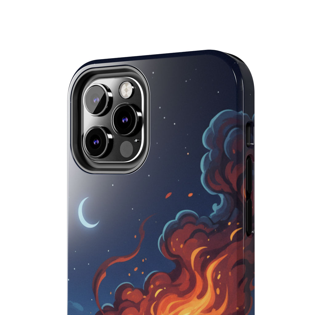 Bonfire Night Phone Case — Campfire Illustration Tough Phone Case