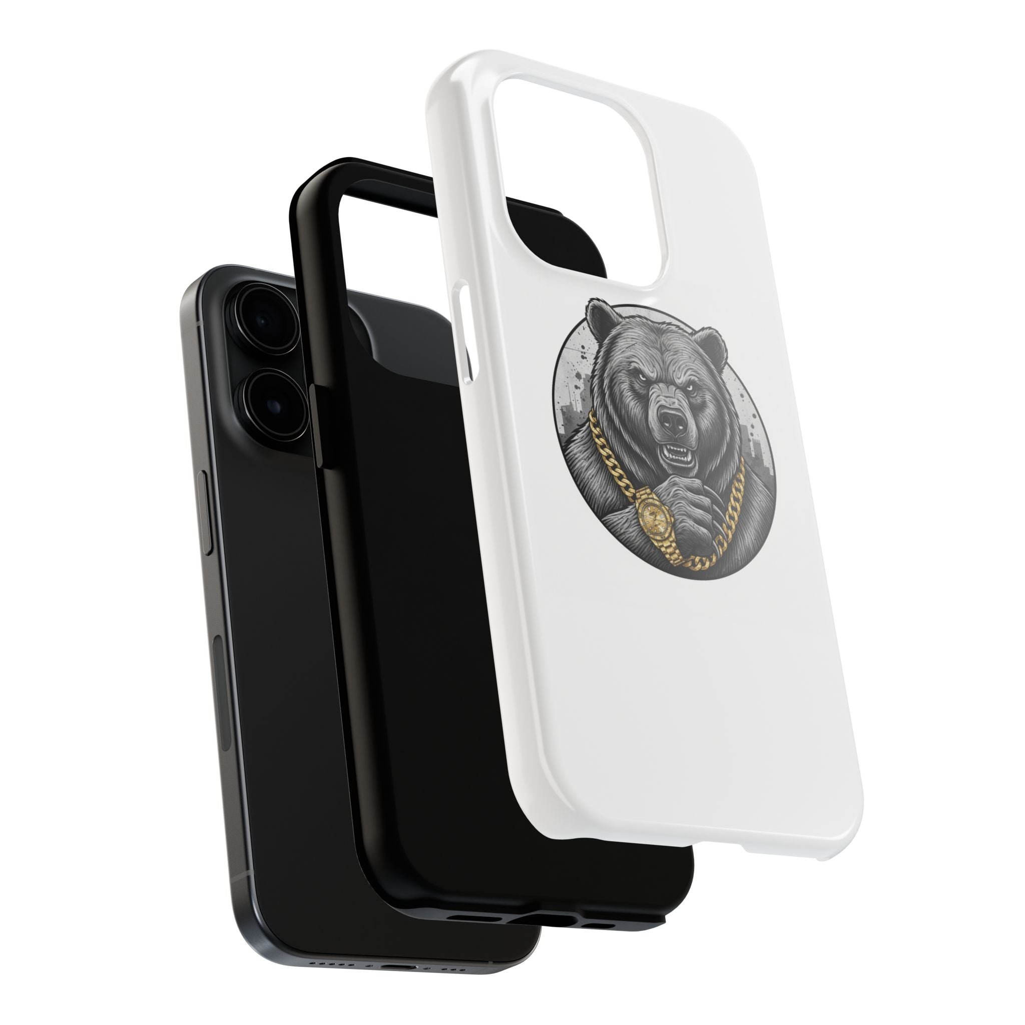 Bear With Gold Chain Phone Case — Tough Protective iPhone Cover