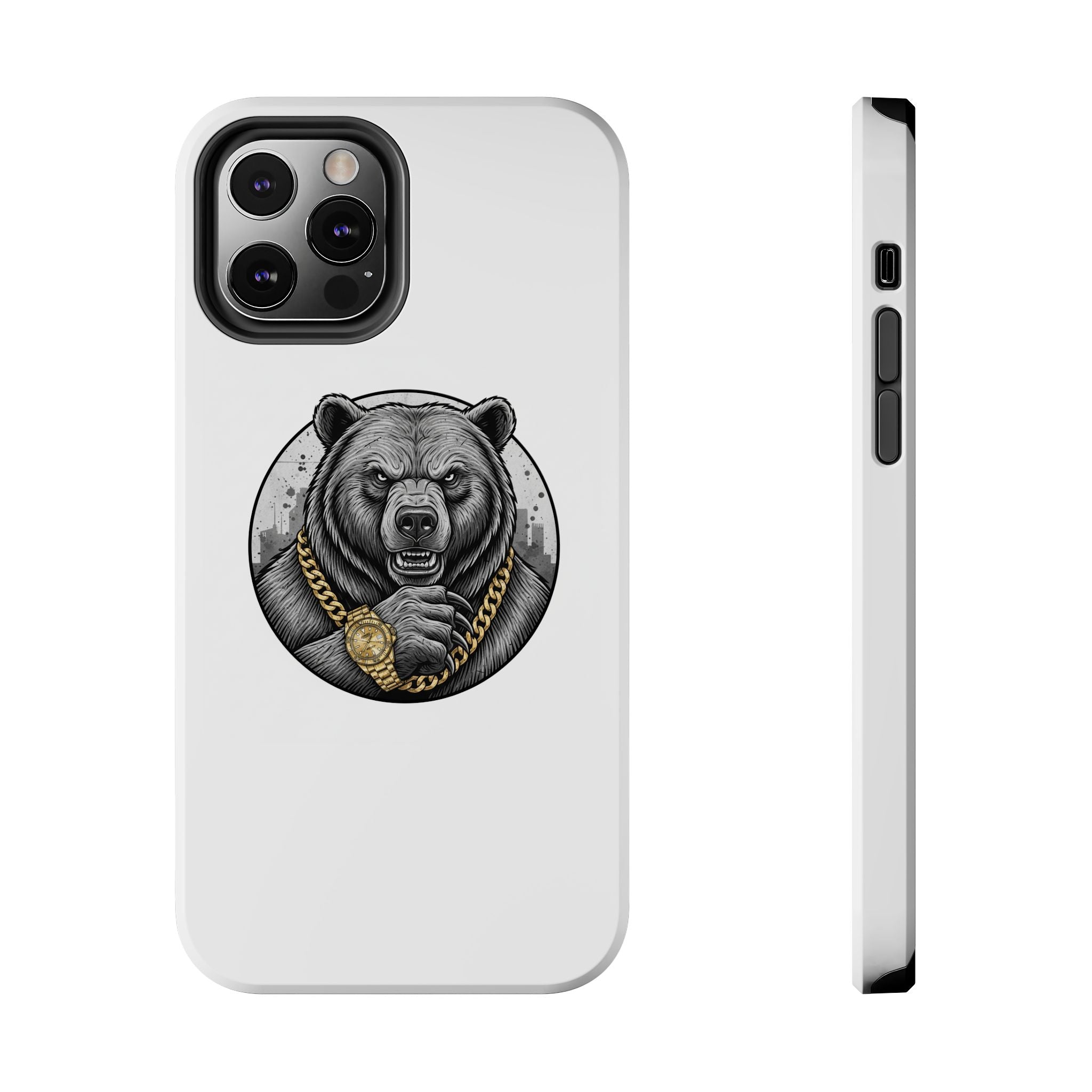 Bear With Gold Chain Phone Case — Tough Protective iPhone Cover