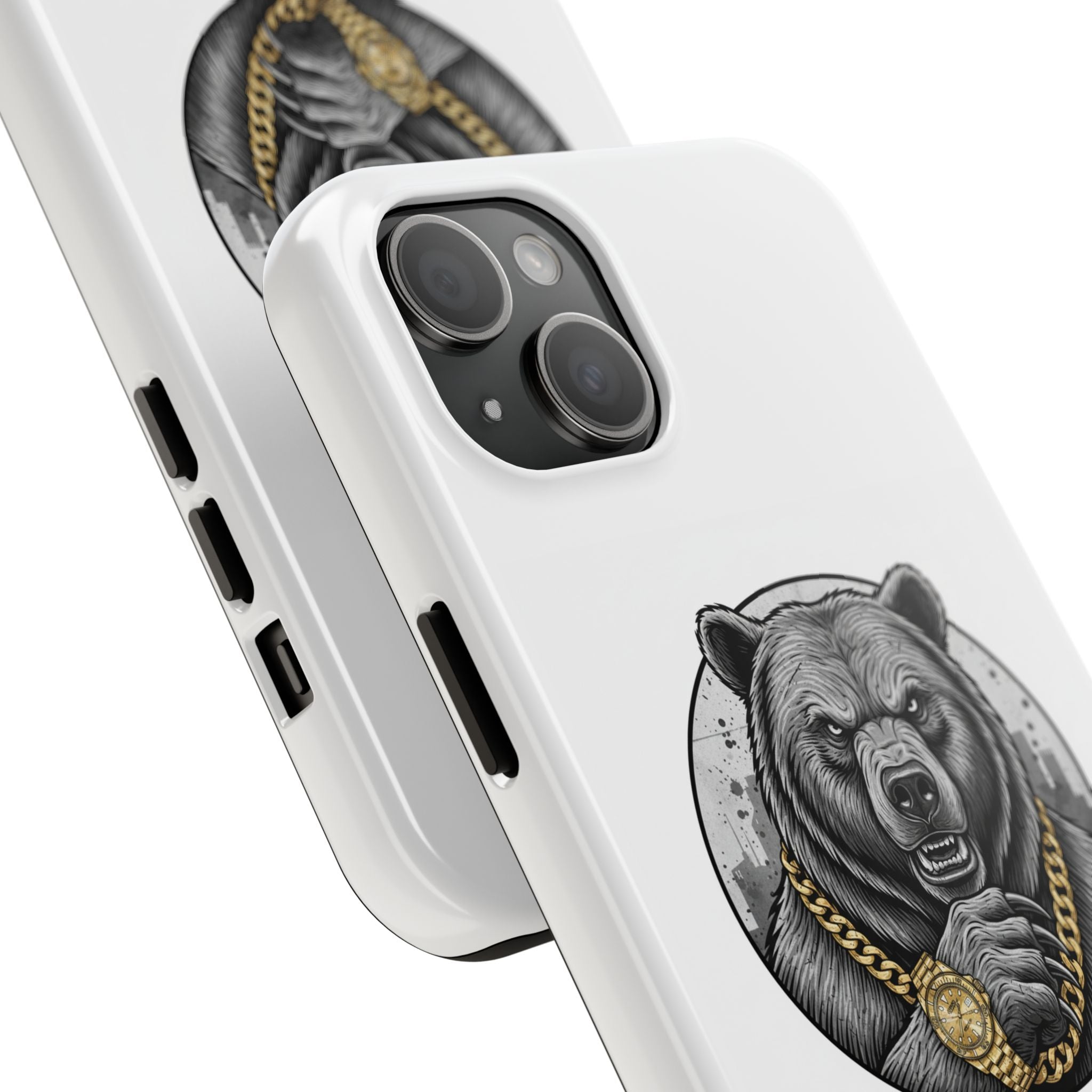 Bear With Gold Chain Phone Case — Tough Protective iPhone Cover