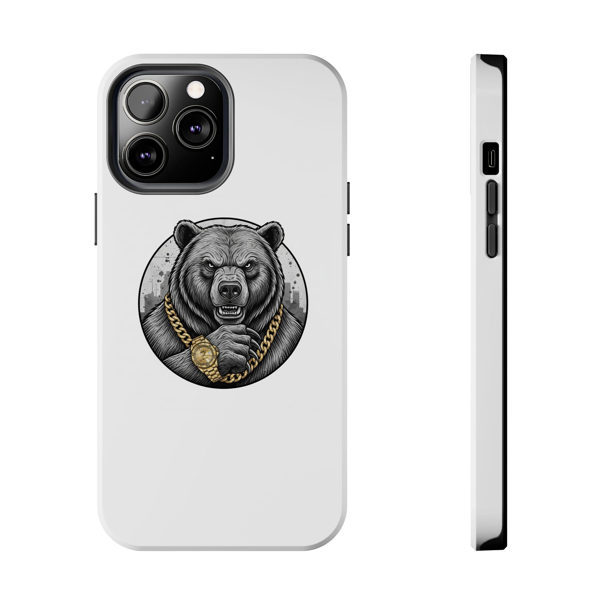 Bear With Gold Chain Phone Case — Tough Protective iPhone Cover