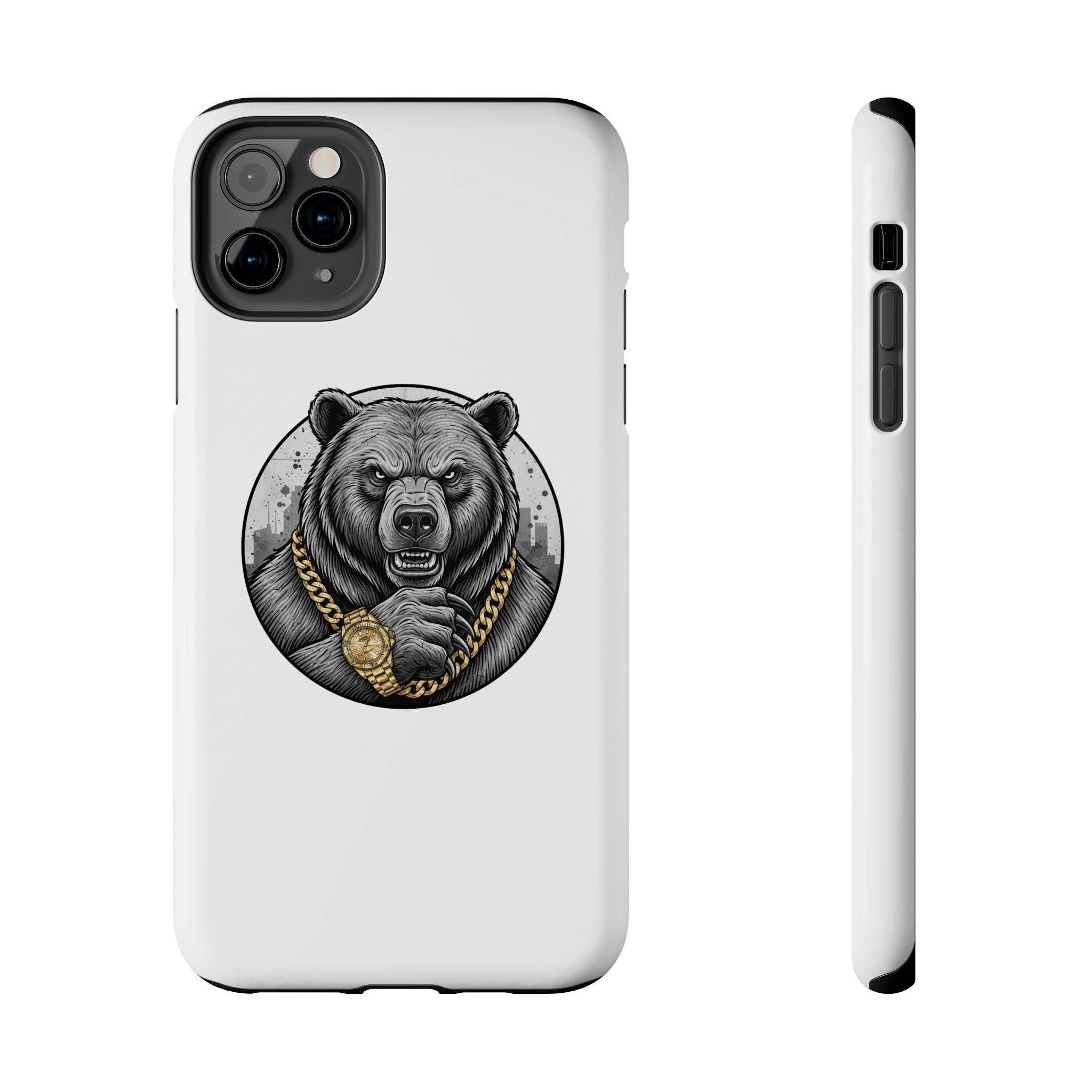 Bear With Gold Chain Phone Case — Tough Protective iPhone Cover