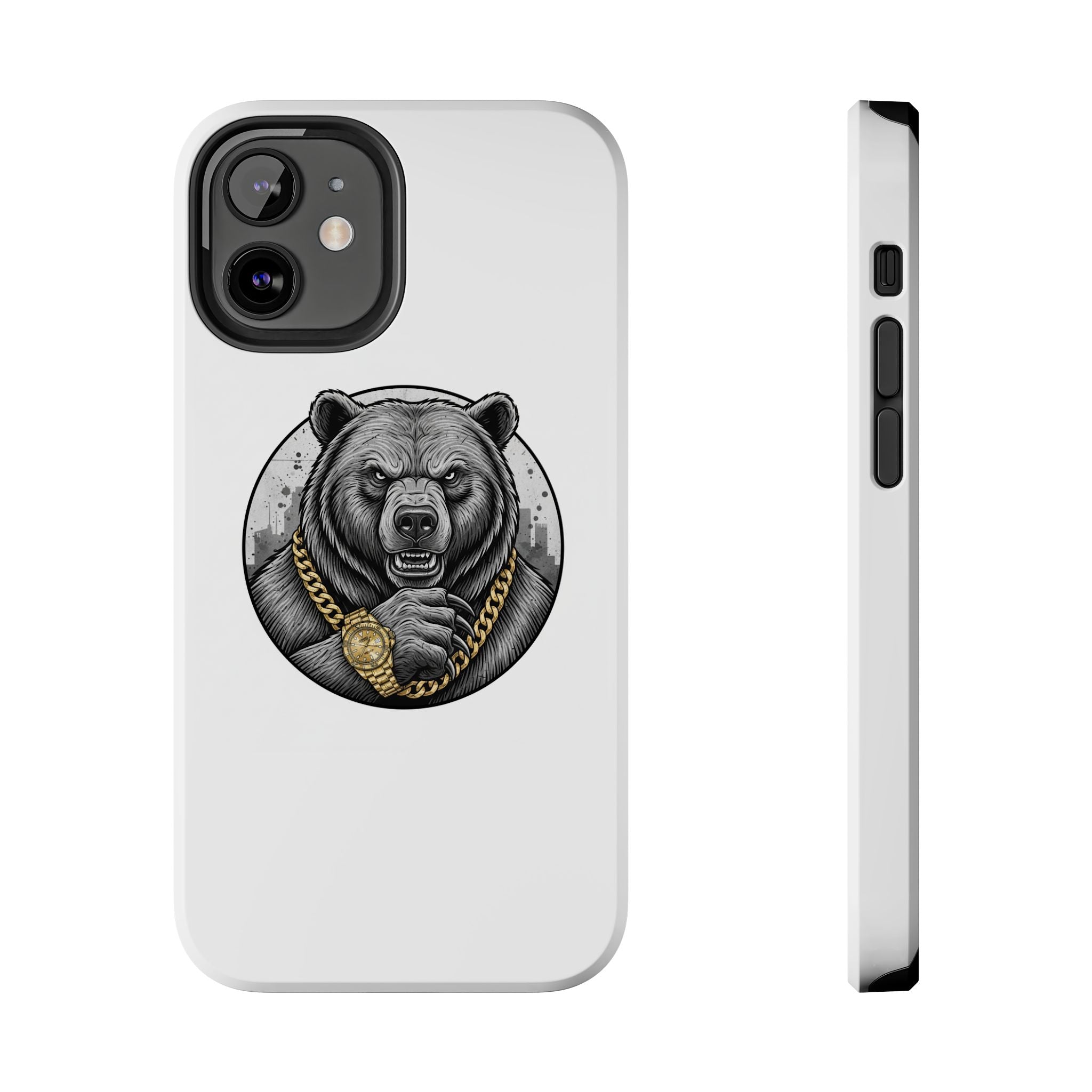 Bear With Gold Chain Phone Case — Tough Protective iPhone Cover