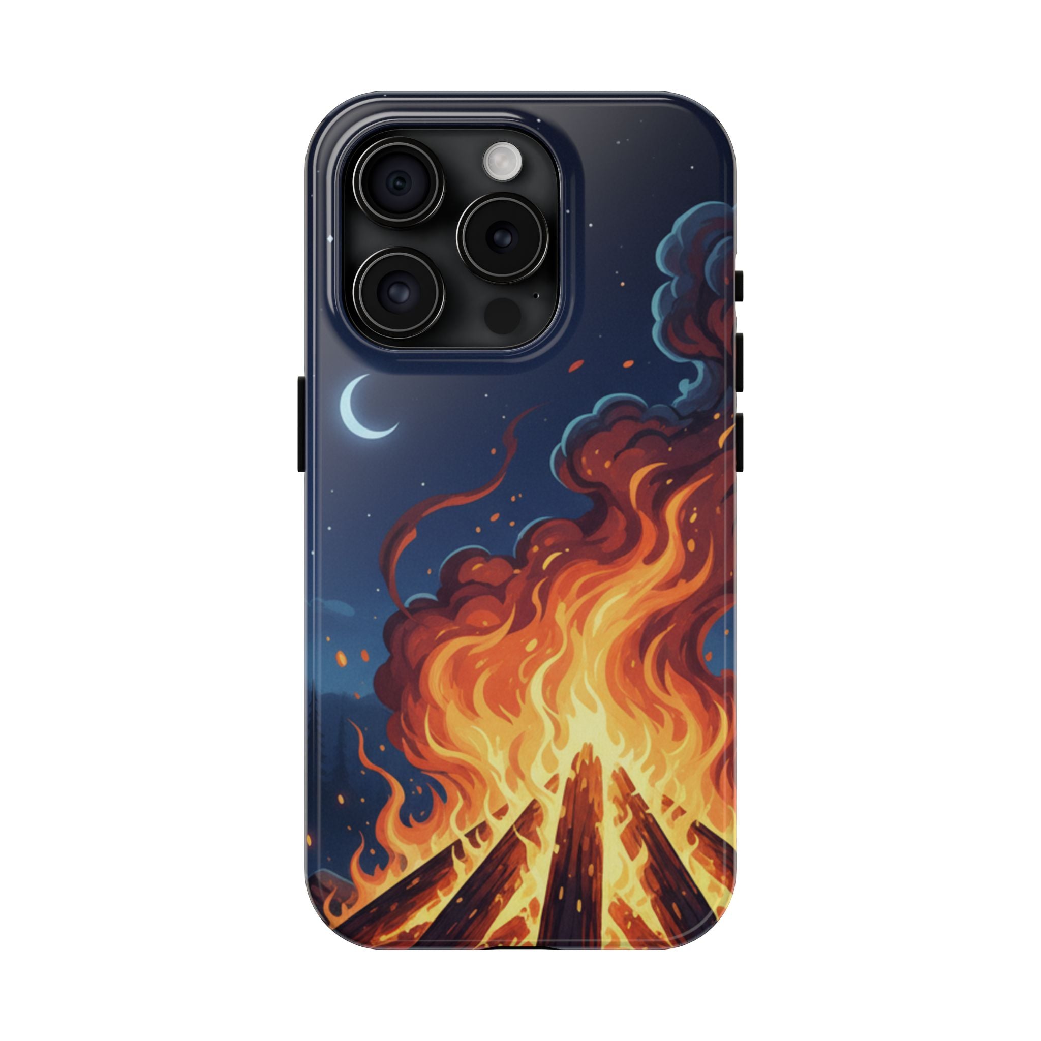 Bonfire Night Phone Case — Campfire Illustration Tough Phone Case