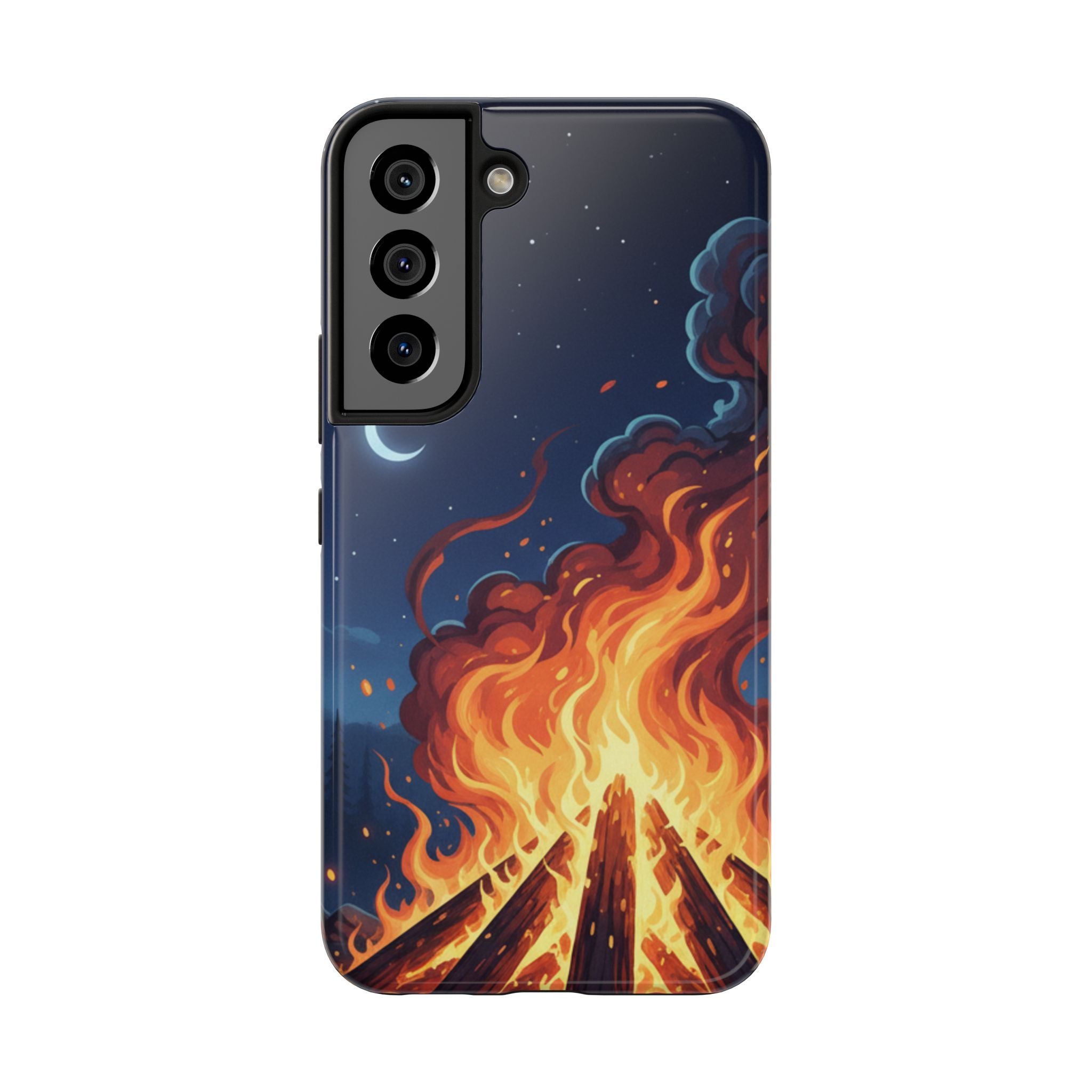 Bonfire Night Phone Case — Campfire Illustration Tough Phone Case