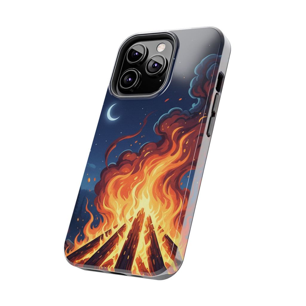 Bonfire Night Phone Case — Campfire Illustration Tough Phone Case