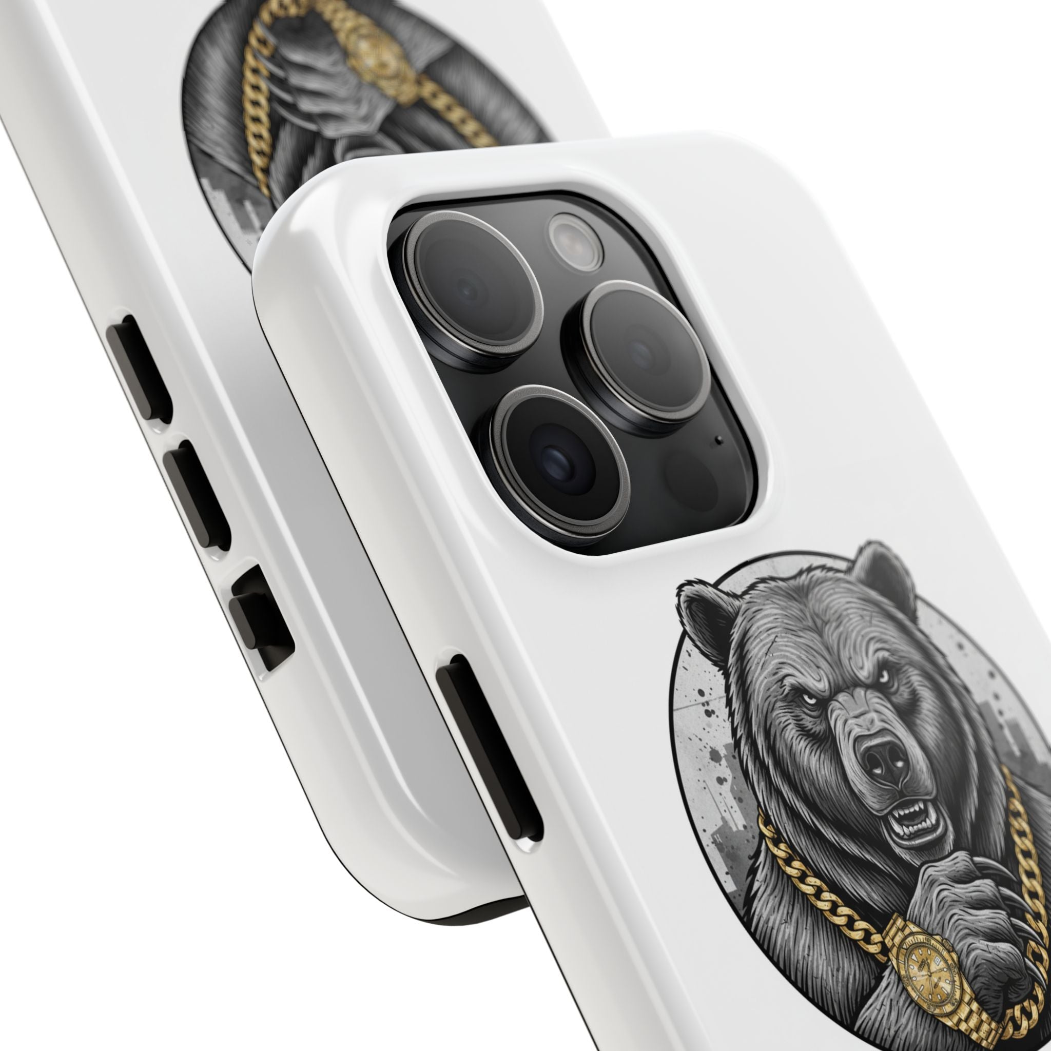 Bear With Gold Chain Phone Case — Tough Protective iPhone Cover