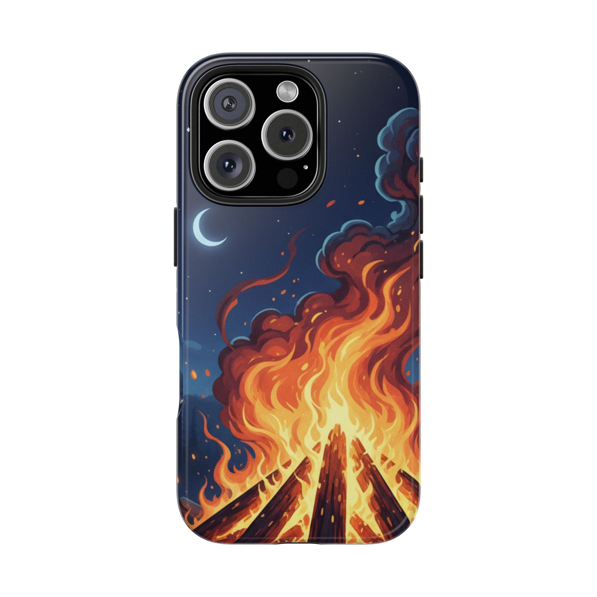 Bonfire Night Phone Case — Campfire Illustration Tough Phone Case