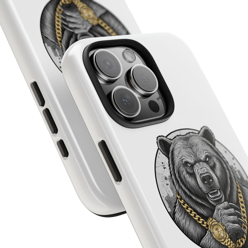 Bear With Gold Chain Phone Case — Tough Protective iPhone Cover