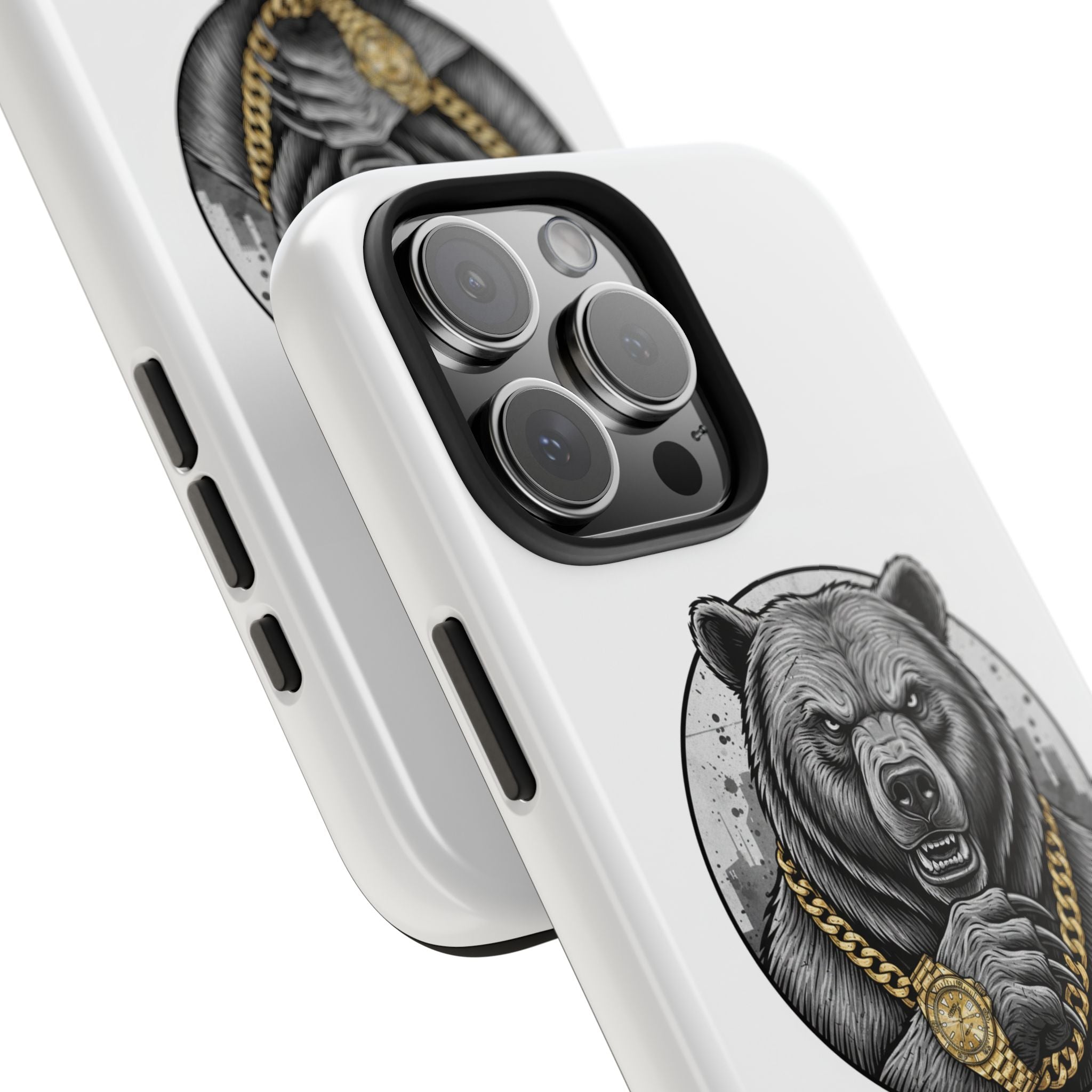 Bear With Gold Chain Phone Case — Tough Protective iPhone Cover