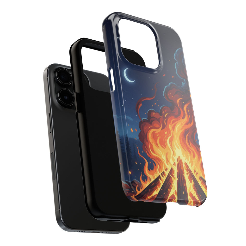 Bonfire Night Phone Case — Campfire Illustration Tough Phone Case