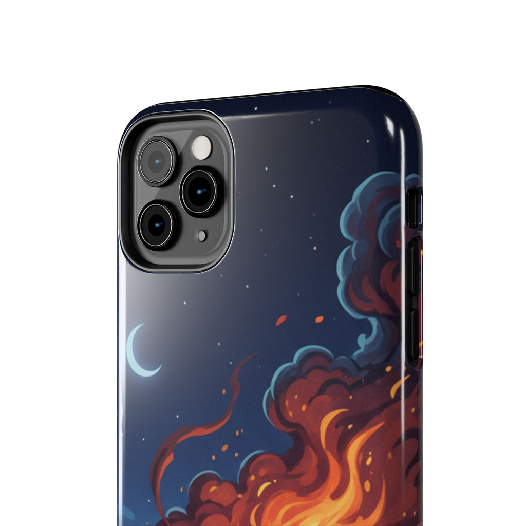 Bonfire Night Phone Case — Campfire Illustration Tough Phone Case