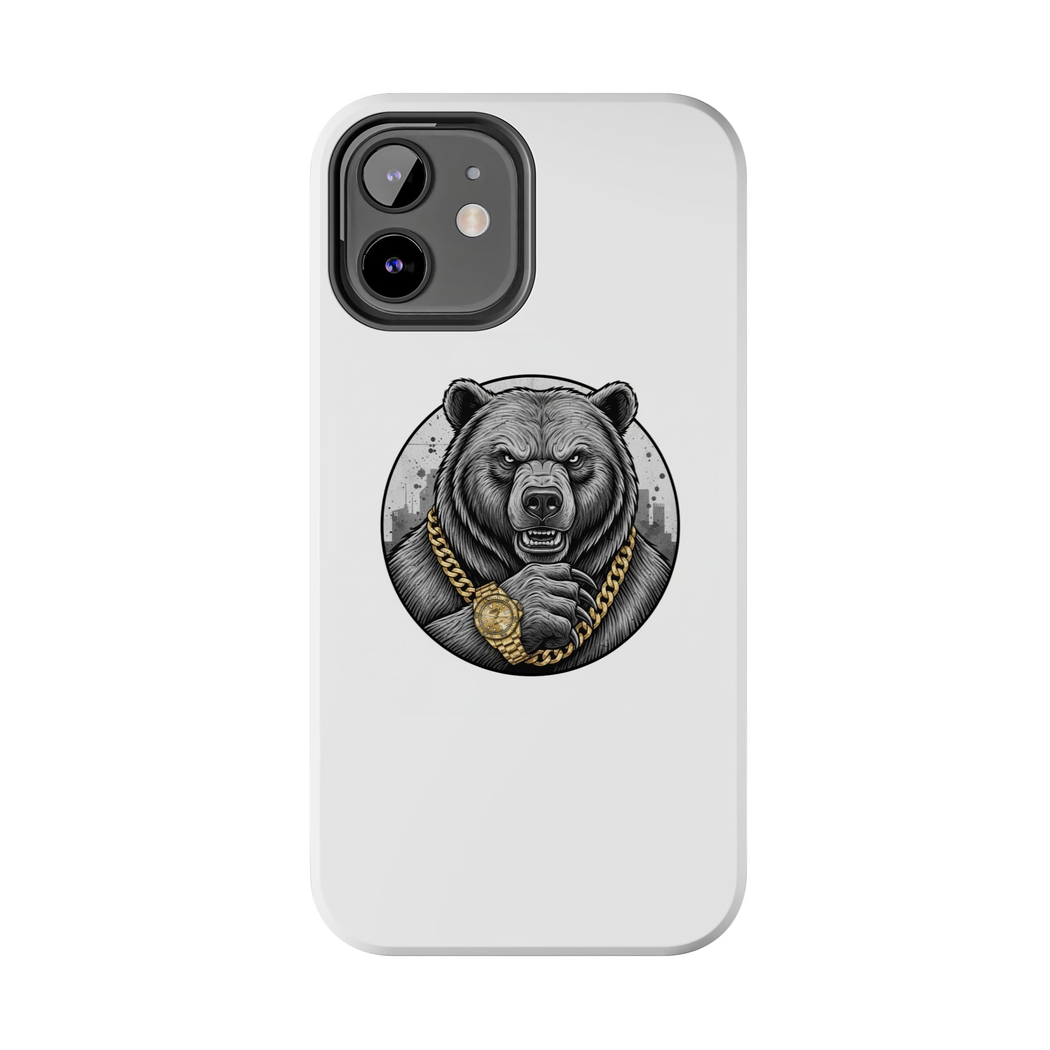 Bear With Gold Chain Phone Case — Tough Protective iPhone Cover