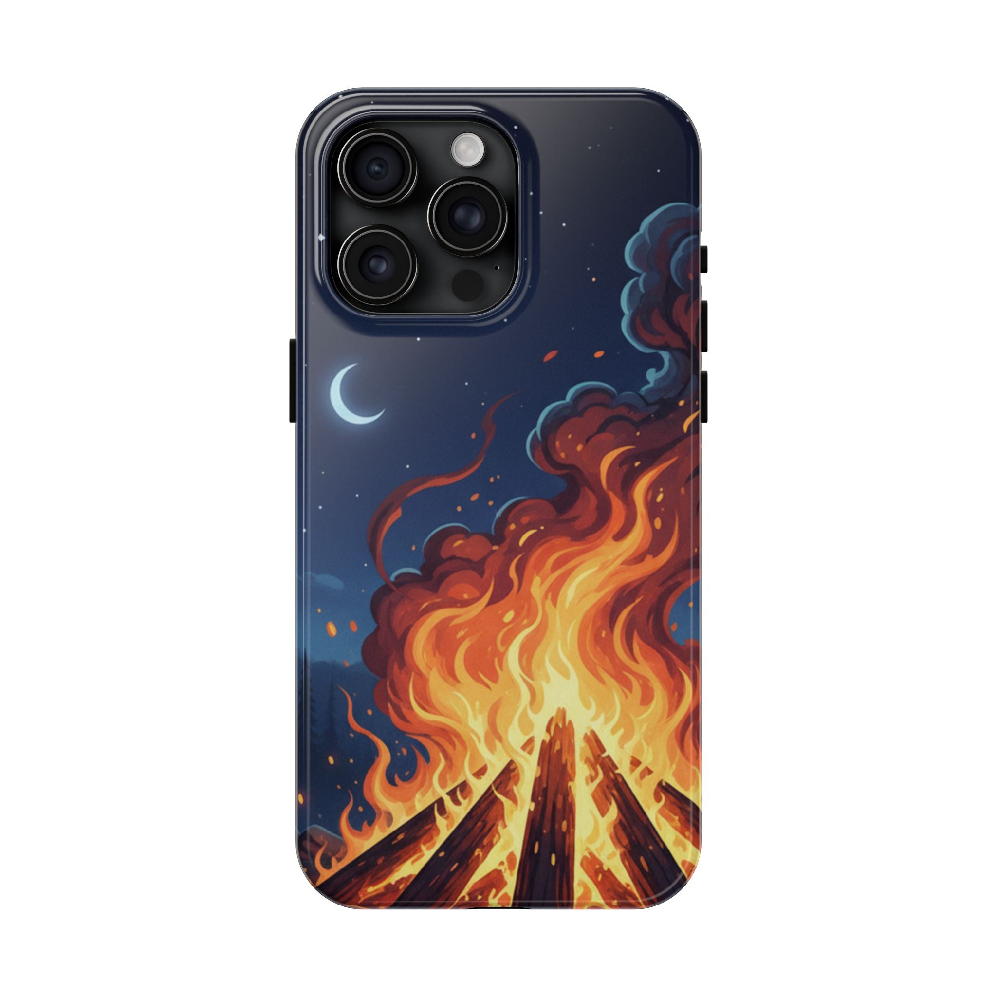 Bonfire Night Phone Case — Campfire Illustration Tough Phone Case