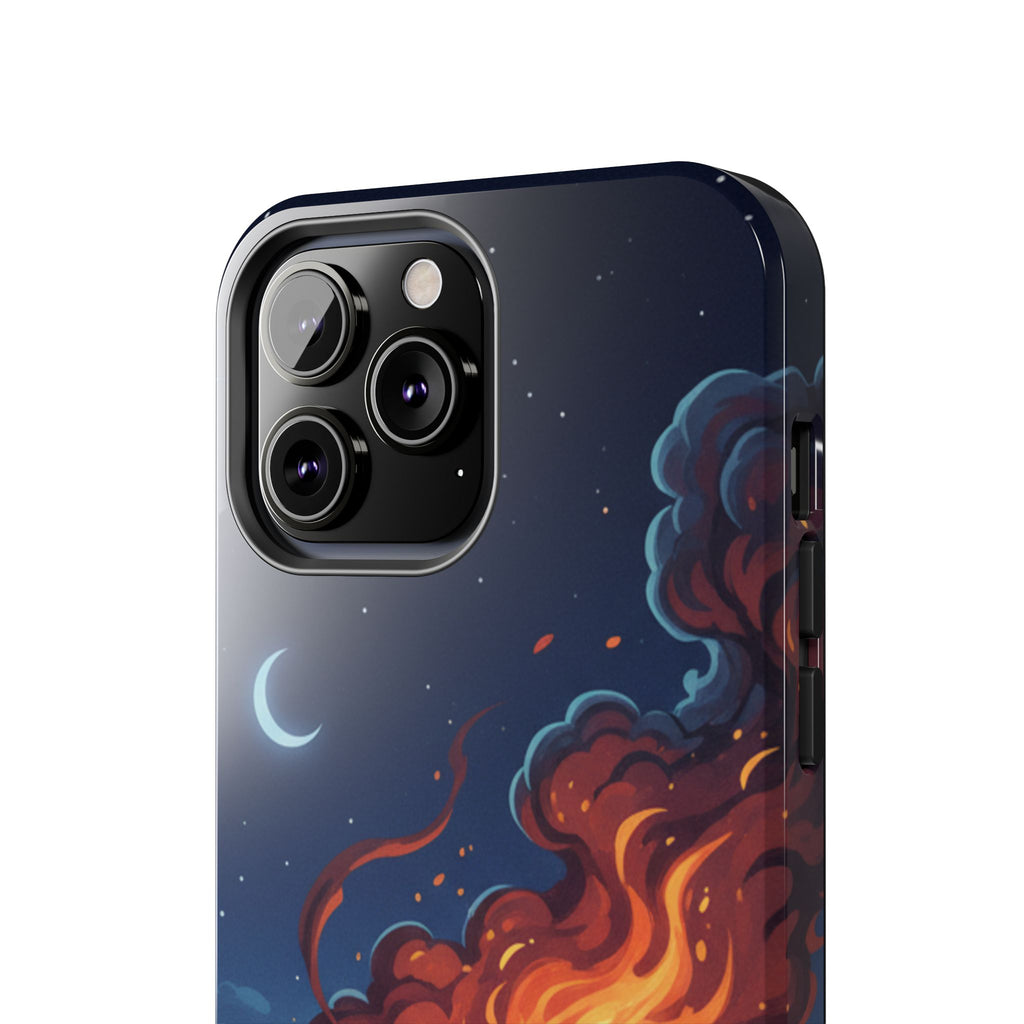 Bonfire Night Phone Case — Campfire Illustration Tough Phone Case