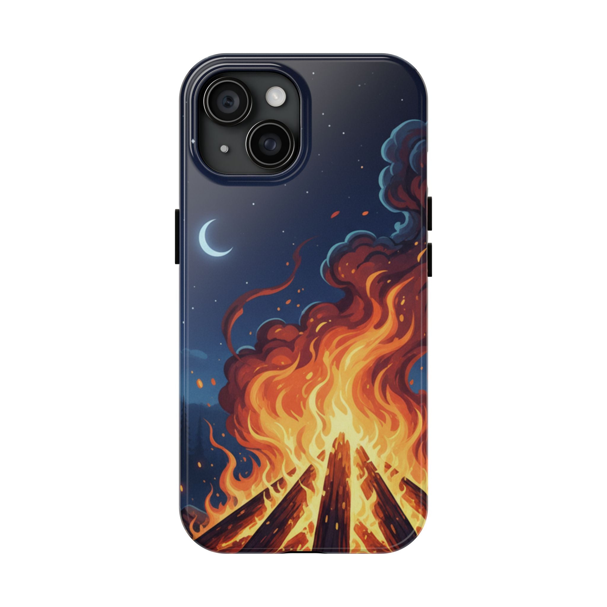 Bonfire Night Phone Case — Campfire Illustration Tough Phone Case