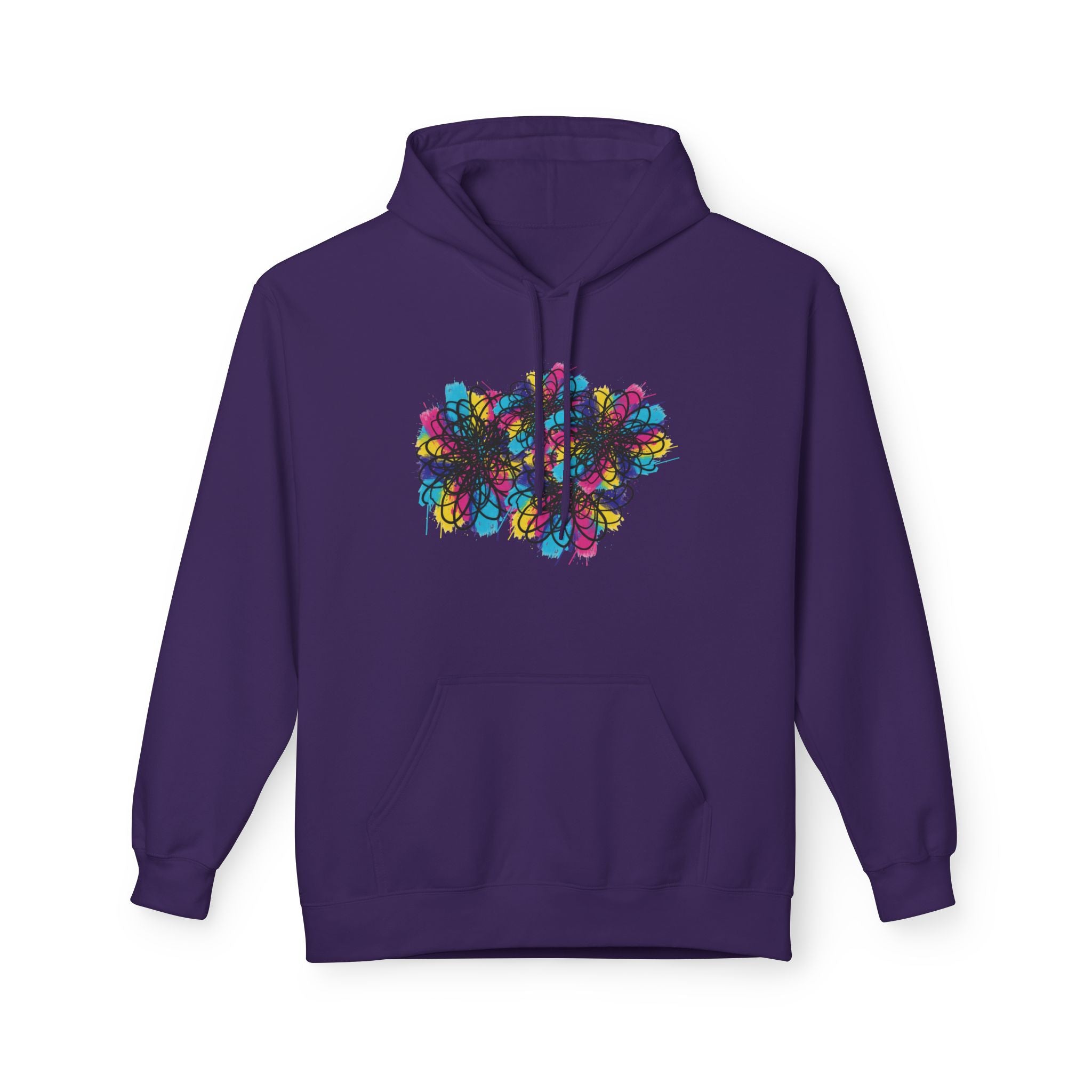 Smoke Cloud Art Hoodie — Abstract Colorful Vapor Graphic Pullover