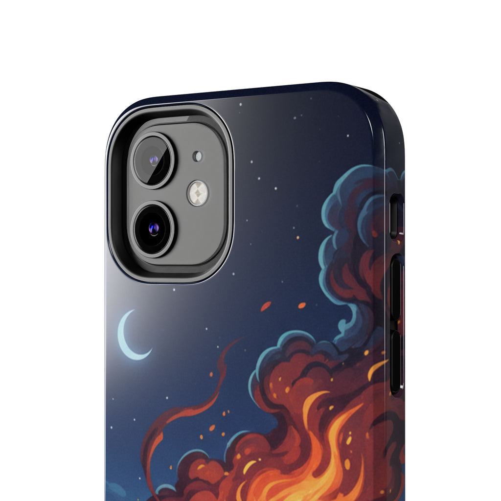 Bonfire Night Phone Case — Campfire Illustration Tough Phone Case