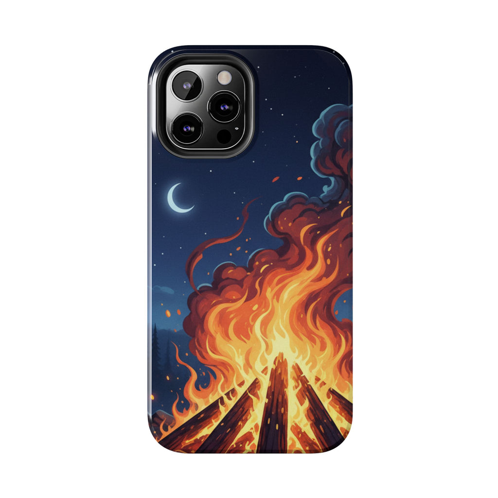 Bonfire Night Phone Case — Campfire Illustration Tough Phone Case