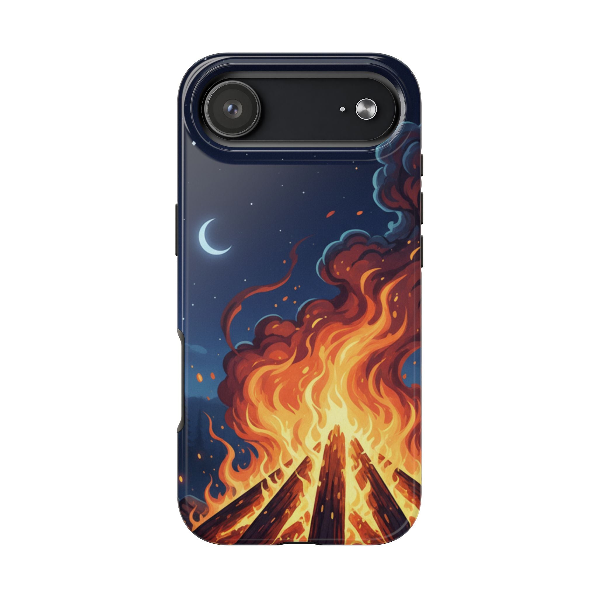 Bonfire Night Phone Case — Campfire Illustration Tough Phone Case