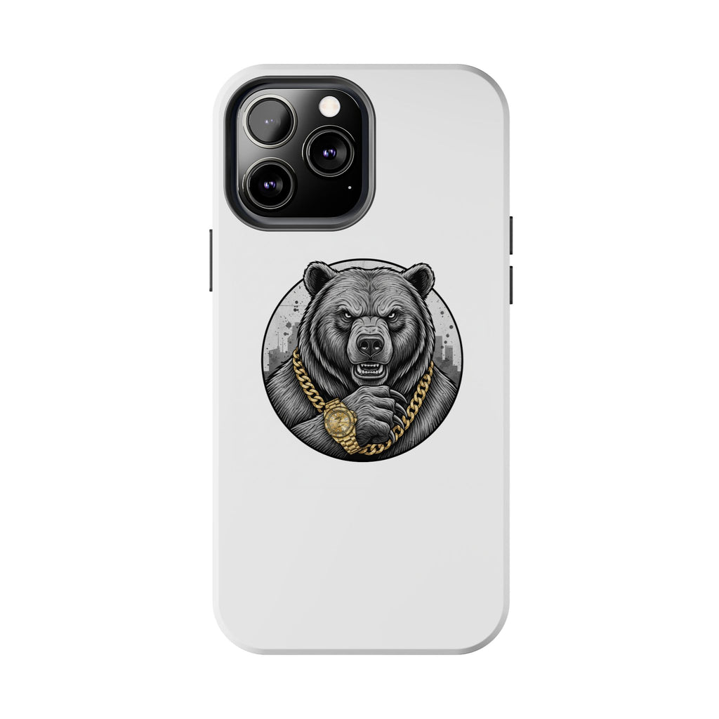 Bear With Gold Chain Phone Case — Tough Protective iPhone Cover