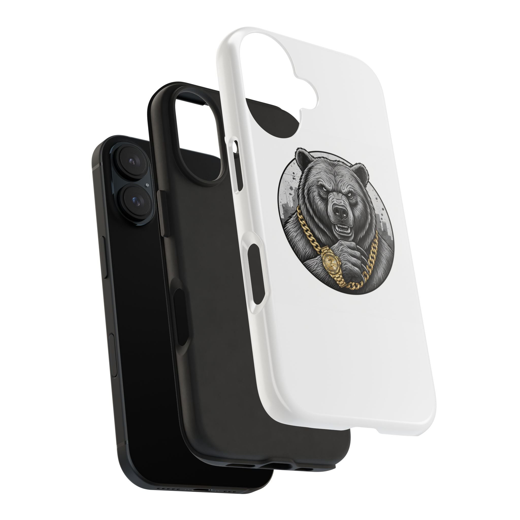 Bear With Gold Chain Phone Case — Tough Protective iPhone Cover