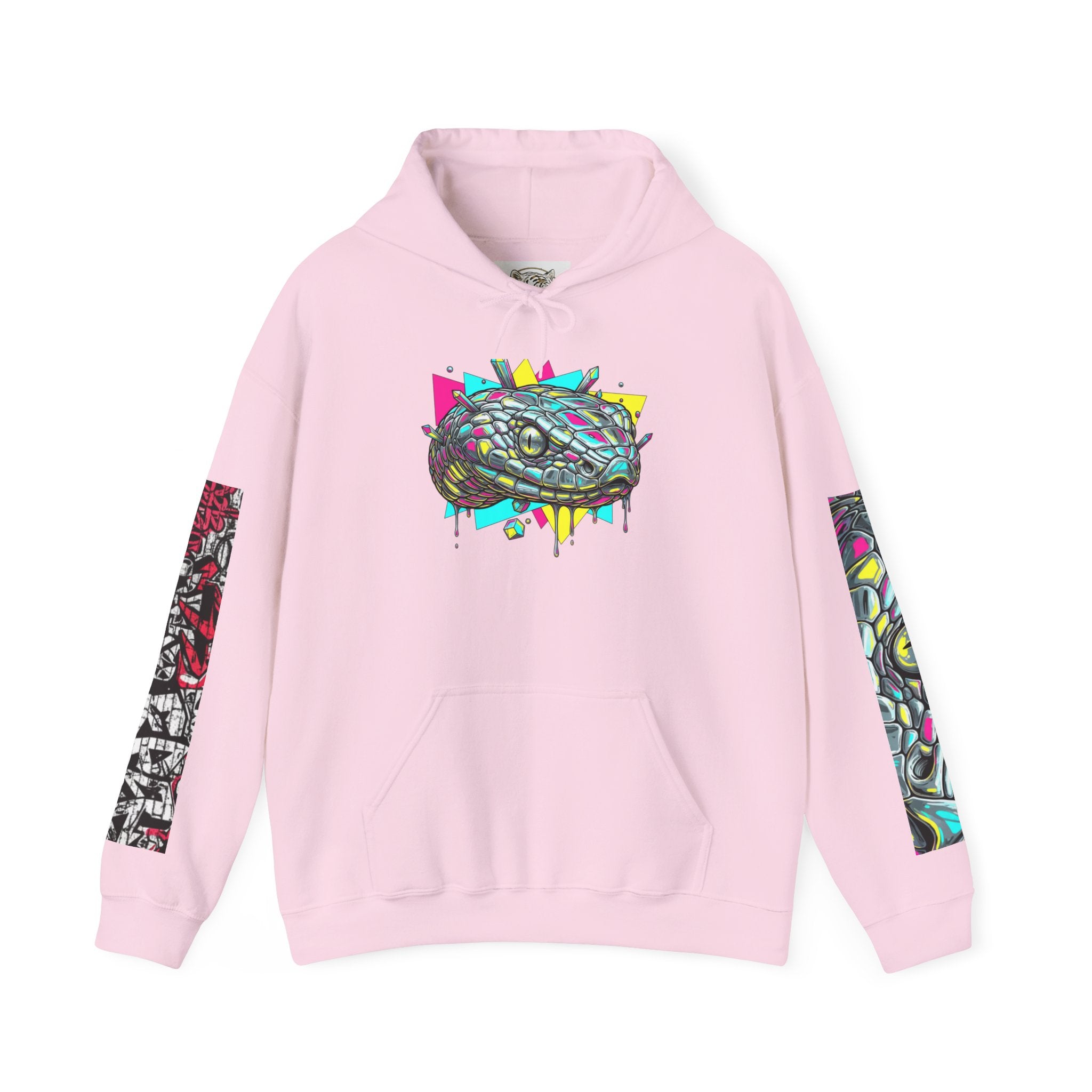 Tiger Portrait Hoodie — Geometric Vintage Tiger Graphic Pullover