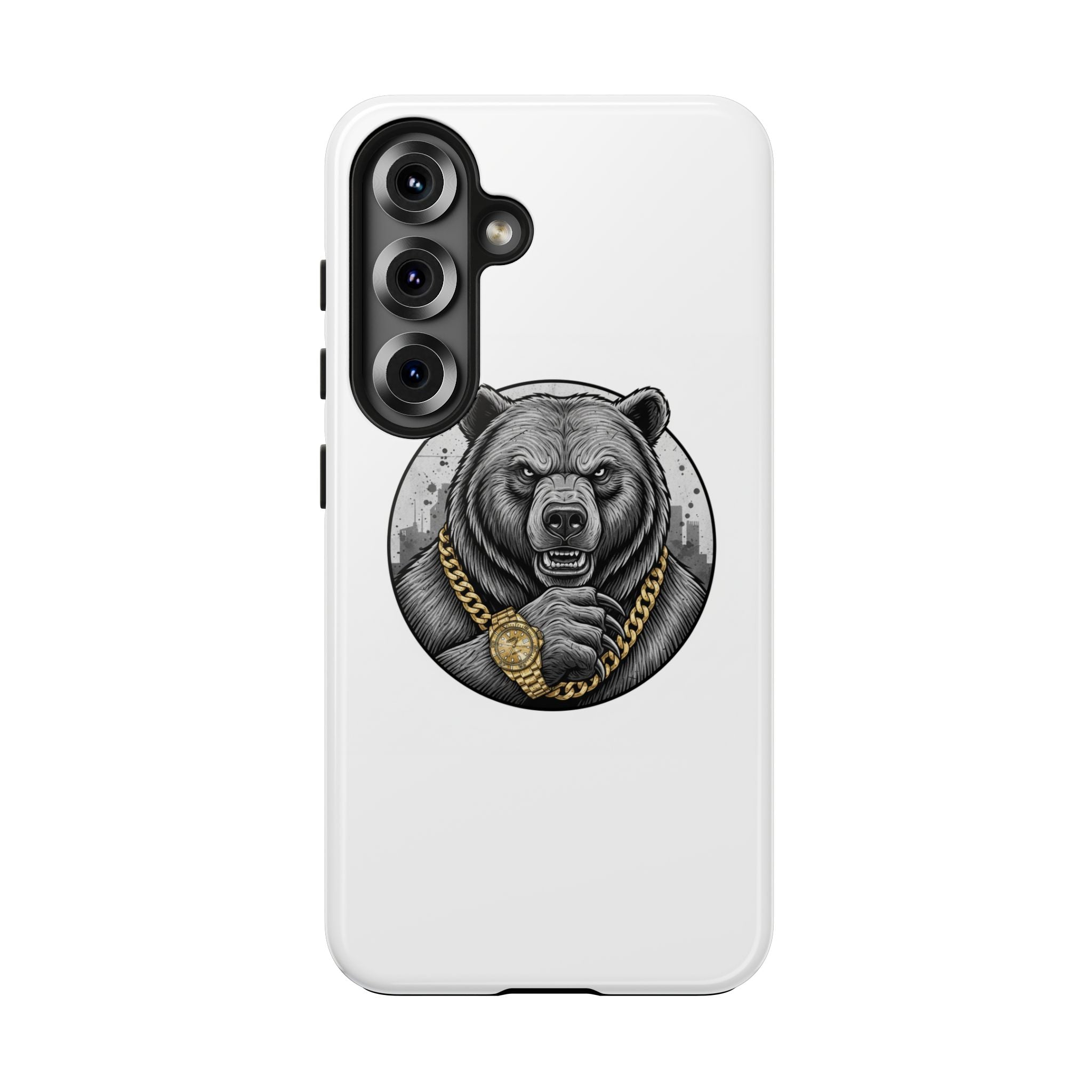 Bear With Gold Chain Phone Case — Tough Protective iPhone Cover
