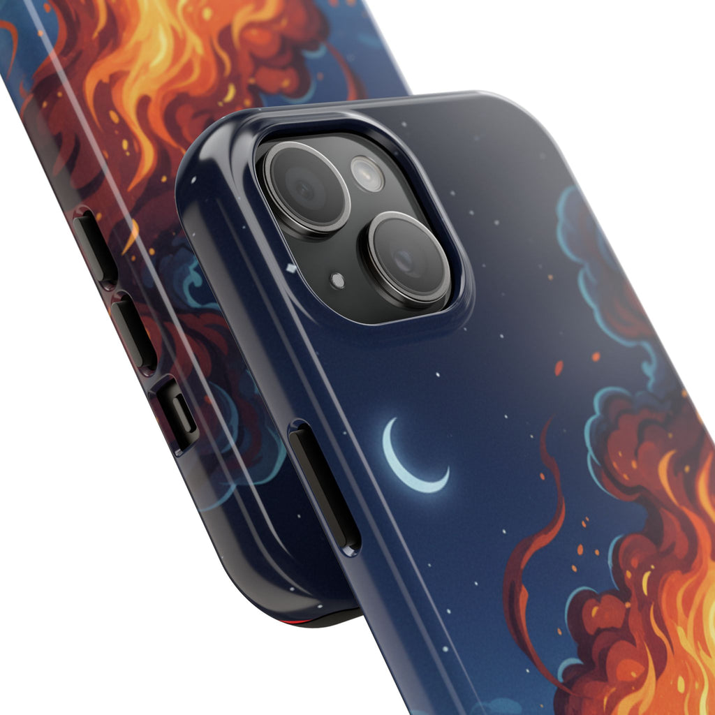 Bonfire Night Phone Case — Campfire Illustration Tough Phone Case