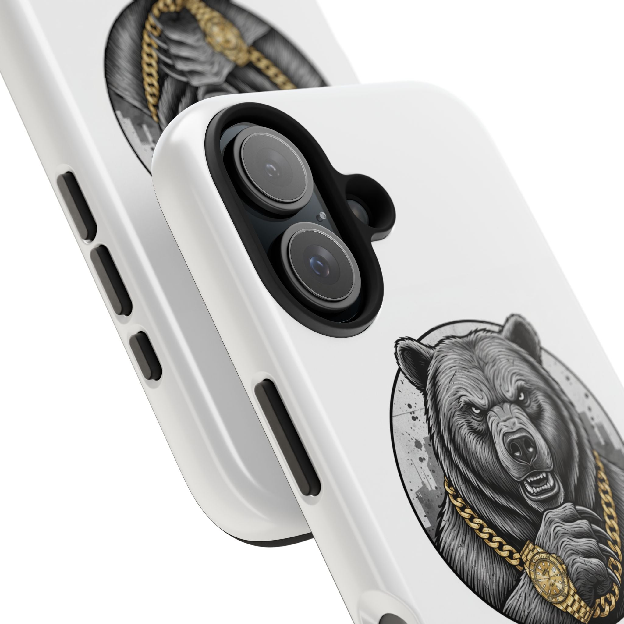 Bear With Gold Chain Phone Case — Tough Protective iPhone Cover