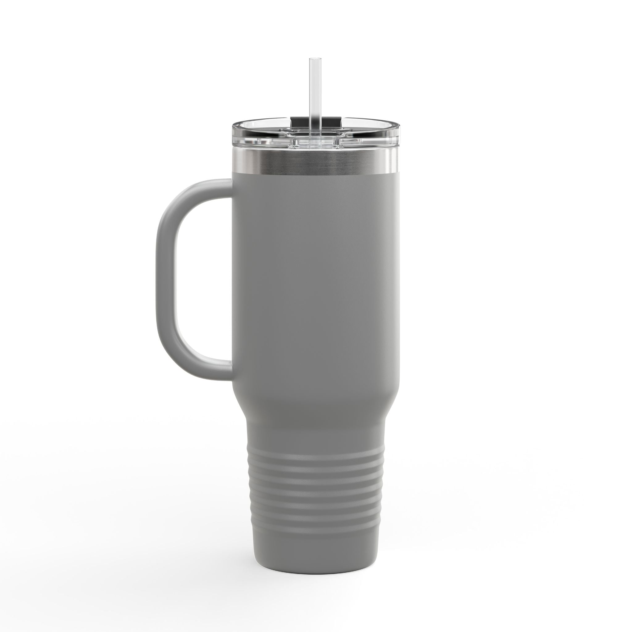 40oz Insulated Travel Mug — Gold Chain Grizzly Bear Design