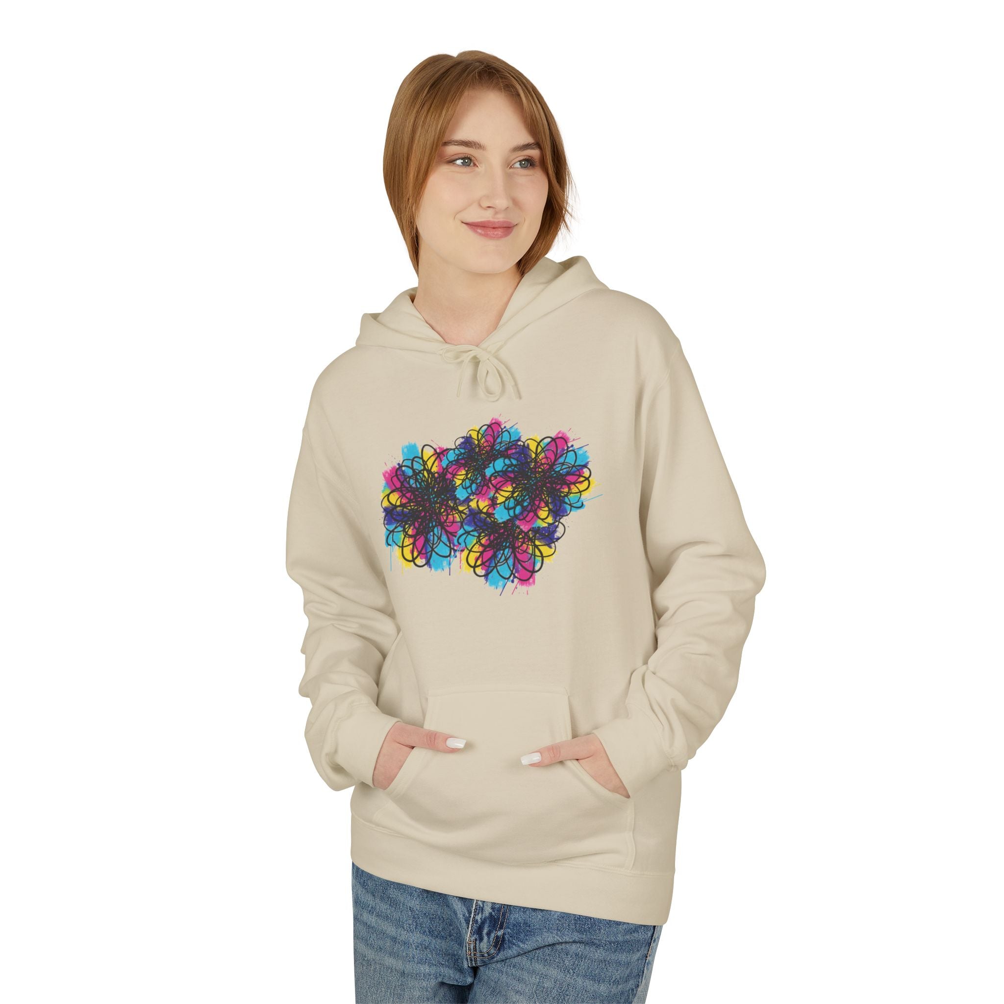 Smoke Cloud Art Hoodie — Abstract Colorful Vapor Graphic Pullover