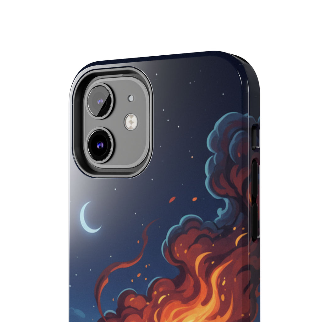 Bonfire Night Phone Case — Campfire Illustration Tough Phone Case