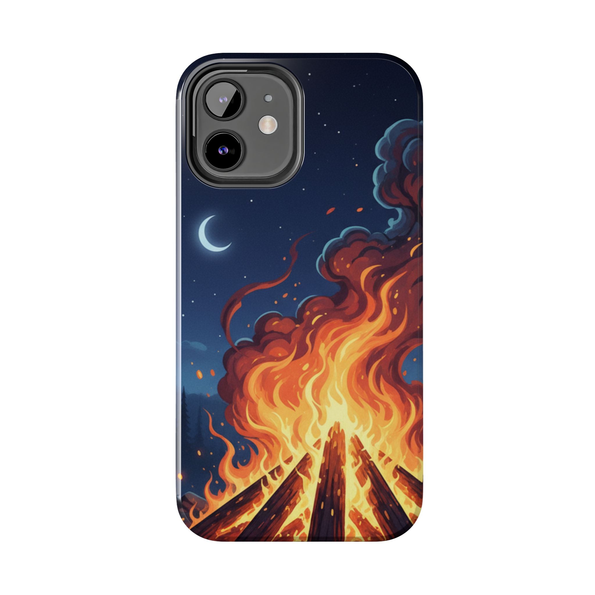Bonfire Night Phone Case — Campfire Illustration Tough Phone Case