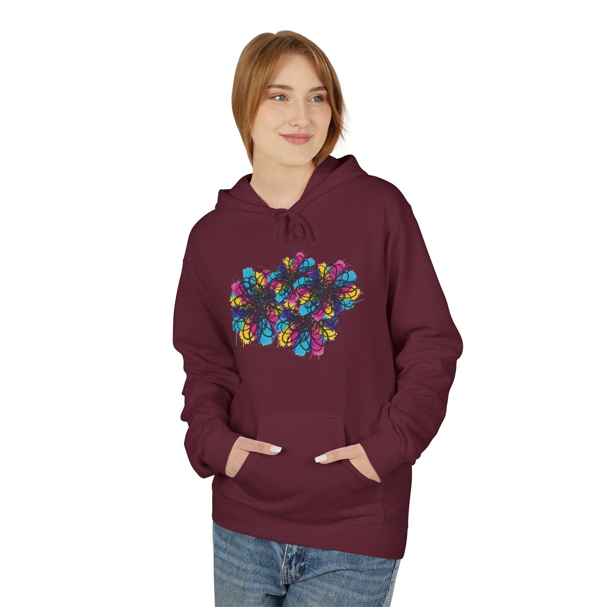 Smoke Cloud Art Hoodie — Abstract Colorful Vapor Graphic Pullover